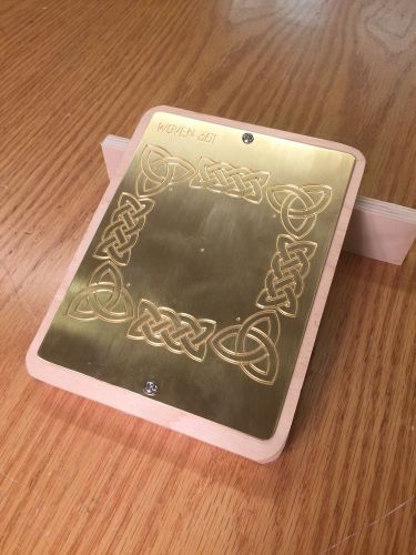 Brass engraving plate for new hermes font tray woven decorative frame tribal for sale