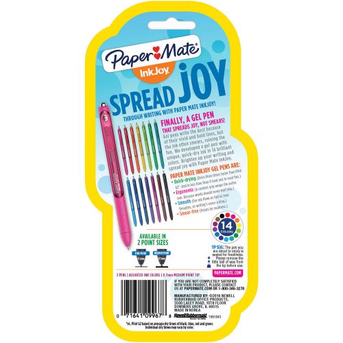 InkJoy Gel Pens .7mm 3/Pkg-Blue, Bright Blue, &amp; Slate Blue