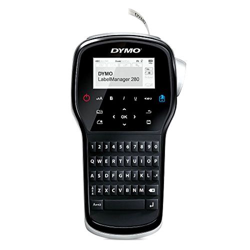 Dymo labelmanager 280 rechargeable hand-held label maker 1/4 3/8 1/2&#034; d1 labels for sale