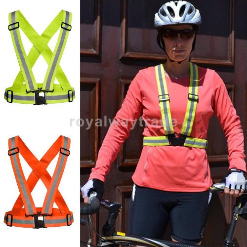 Hi-Vis Vest Safety Work High-Visibility Vests for Outdoor Cycling Orange