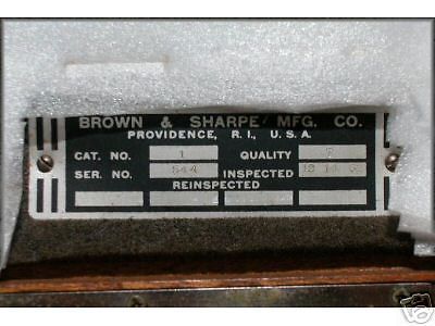 Brown &amp; sharpe rectangular gage block set sn 544 for sale