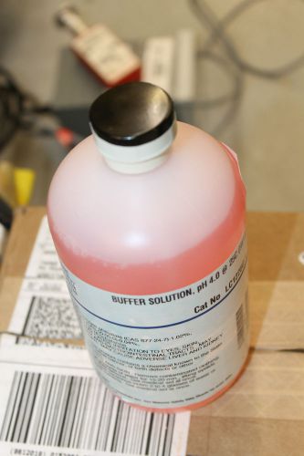 Case of 12 new labchem 500ml buffer solution ph 4.0 @ 25c red lc12280-1 for sale