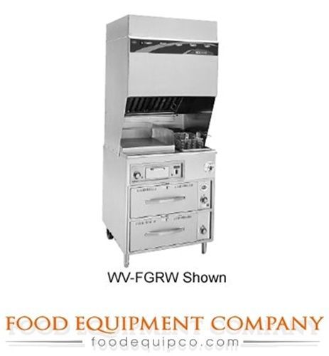 Wells wv-fg vcs2000 ventless cooktop electric (1) fryer (1) griddle cabinet base for sale
