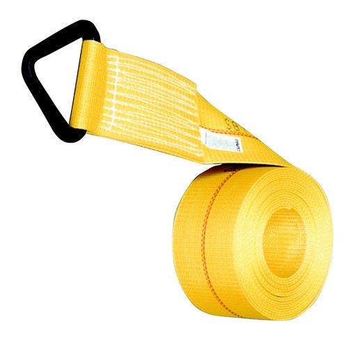 Liftall Winch Strap, 27&#039; x 4&#034;, 5000 lb, Triangle Ring, Yellow, 61205 /HJ3/ RL