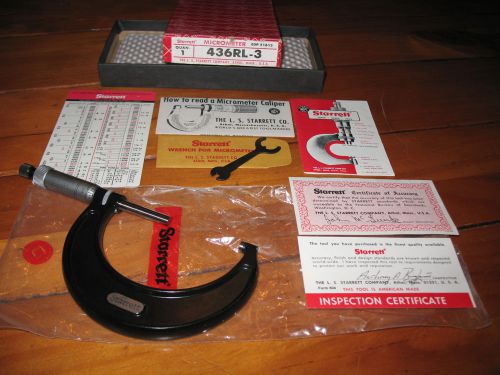 Starrett Micrometer 436RL-3 in Box