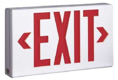 Exit Sign, 1.0W, Red/Green, 1 or 2 Faces ENERGY SAVING WITH BATTERY BACKUP