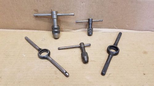 Lot of 3Assorted Tap Wrench/Chucks T Handle &amp; 2 Die Wrenches for 3/4&#034; Dies
