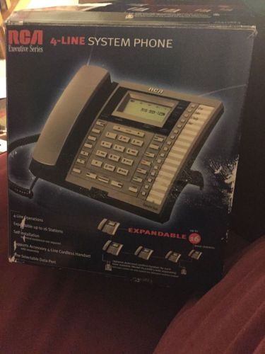 LOT of 3 RCA 25413re3-a 4-Line Digital Business Phones No power supplies