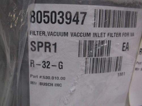 BUSCH 530-010-00 VACCUM INLET FILTER *NEW OUT OF BOX*