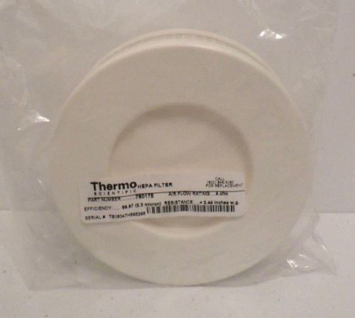 Thermo scientific 760175 hepa filter, 99.97% filtration .4cfm white new nos for sale