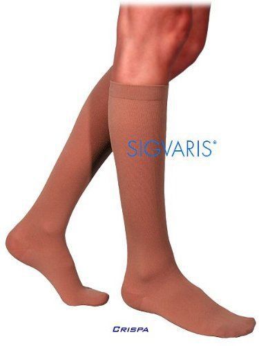 Women&#039;s Cotton Ribbed Knee High 20-30mmHg CloseToe, XL Long, Crispa, 232CSLW66