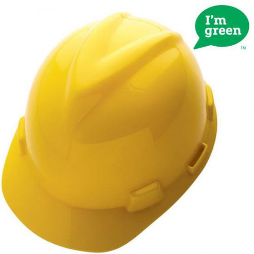 Environmentally green msa v-gard© cap style hard hat - yellow for sale