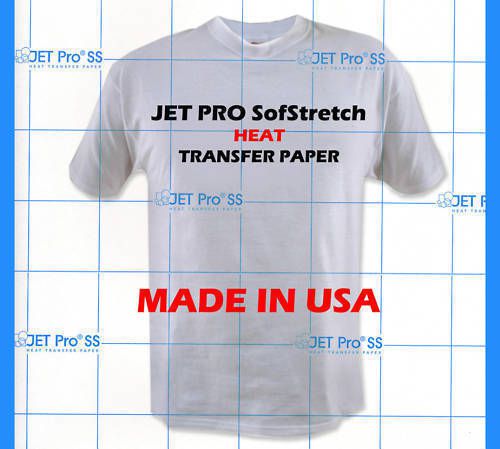 JET-PRO®SS HEAT TRANSFER PAPER 25Pk  8.5&#034; x 11&#034; :)