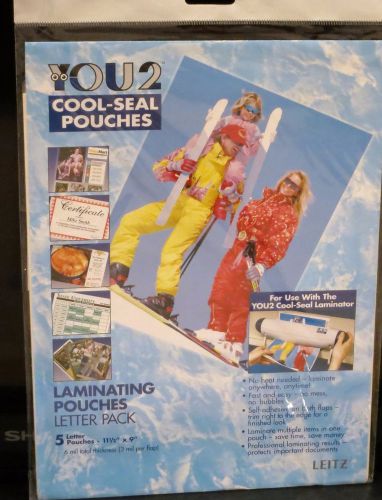 YOU2 Cool Seal Laminating Pouches Letter Pack 5 Leitz Sealed