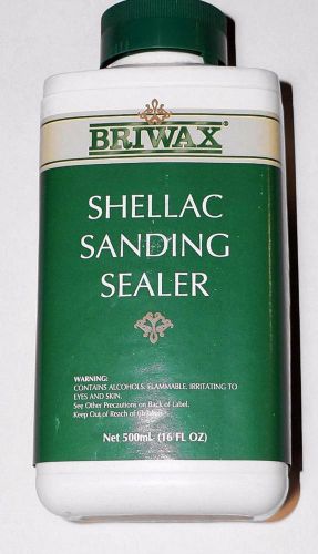 Briwax Shellac Sanding Sealer-Use on Bare Wood or Stained Surface-16oz.