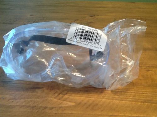 Plastic safety goggles with adjustable strap new