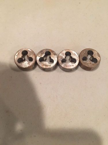 (4) 5/16-18nc 5/16-18 nc ace hanson high carbon steel round die 4 pcs for sale