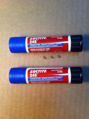 !! 2 tubes !! of loctite 248, 19g stick type, medium strength thread locker for sale