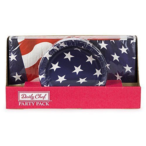 Daily Chef Liberty Pack Snack Plates and Luncheon Napkins (150ct.) Independen...