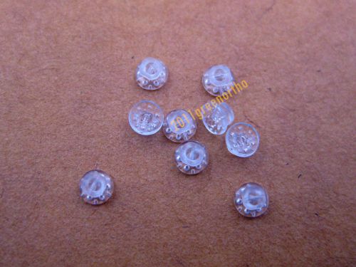 orthodontic easy multi buttons,clear polycrystal, perforated round base---10pcs