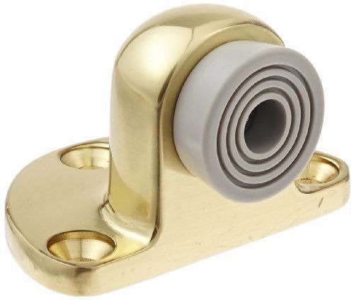 Rockwood 481.3 Brass Door Stop, #12-24 x 1&#034; FH MS Fastener with Lead Anchors, x