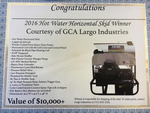 Largo Industries horizontal hot water skid