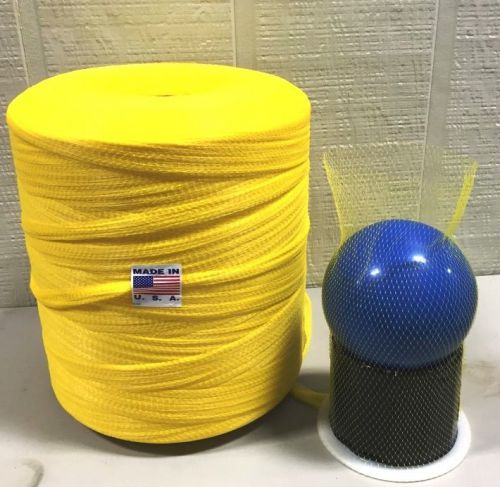 Roll of Yellow Mesh Netting Produce/Seafood Bag Material