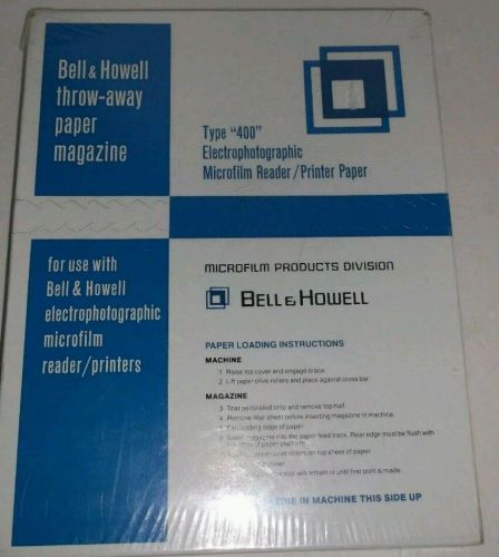 Type 400 Electrophotographic Microfilm Reader Printer Paper Magazine Bell Howell