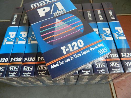 11 NEW WRAPPED MAXELL VHS P/I Time Lapse T-120 2 hrs SP up to 6 hrs EP per tape