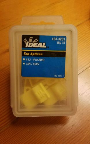 NEW Ideal 83-3281 #12-#10 AWG 15A/600V Tap Splices (15 Pack)