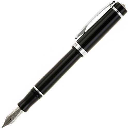 Nemosine Singularity Fountain Pen, 0.8mm Calligraphy German Nib, Velvet Black