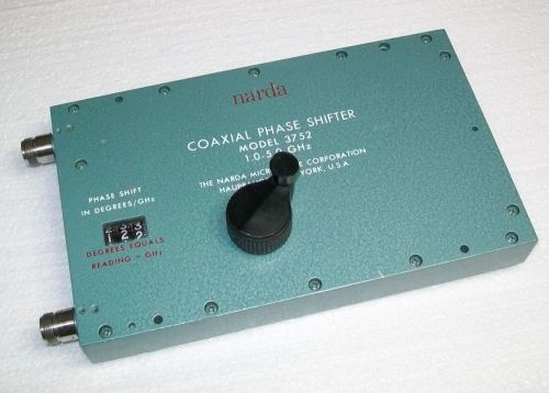 Narda Coaxial Phase Shifter Model 3752 1-5 GHz, DELAY LINE line stretcher