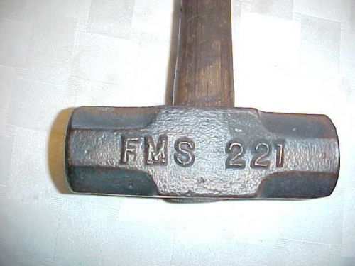 Unusual- 3 lb Hammer--Stamped--FMS -221-in Raised Letters