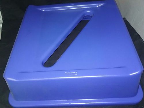 Rubbermaid 2794BLUCT Untouchable Slotted Recycling Top, Blue, Brand New!