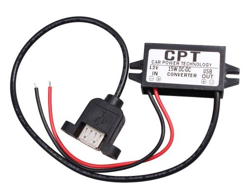 DC-DC 12V to 5V Converter Step Down Power Module USB Output with Install Hole