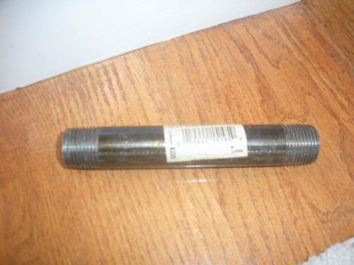 Black pipe nipple, threaded, 1/2x6 in for sale