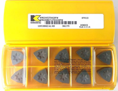 KENNAMETAL WNGX080712T01020FW WNGX453T0420FW KYK10 Ceramic Insert (10 Inserts)