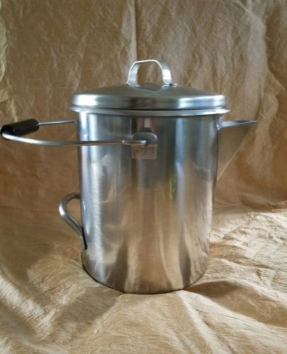 2 Gallon heavy stainless  steel  bucket  carrying handle lid