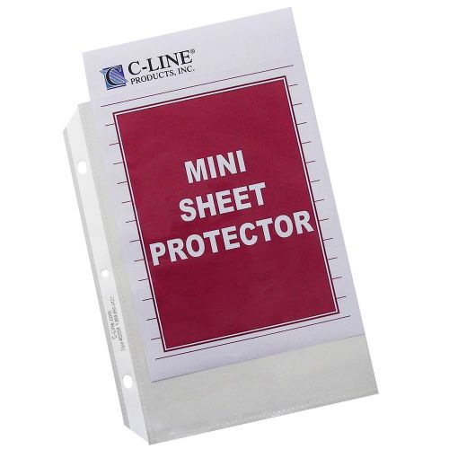 C-line top loading heavyweight poly sheet protectors clear mini size 8.5 x 5.... for sale