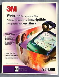 3m Write on Transparency Film Partial Pack Of 60 Sheets
