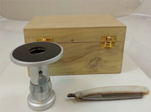 Bare-Handed Microtome - Includes Razor &amp; Wooden Case