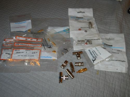 20) Assorted RF Coaxial Adapters &amp; Connectors, BNC &amp; MCX Type, Several Types