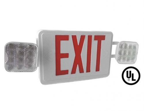 Emergency EXIT Sign with 2 Head Lights and Back Up Batteries
