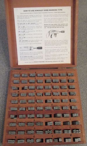 Original Vintage Kingsley Hot Foil Wire Stamping Machine Letter Font Numerals