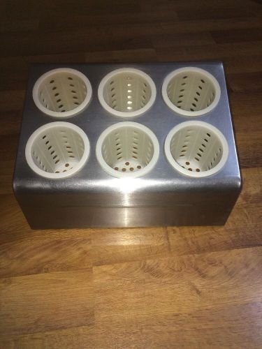 Steril-sil 6 container silverware caddy restaurant equipment boston mass-29 for sale