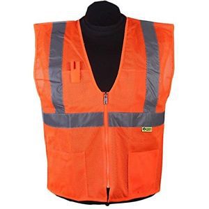 ShineBright SHINE BRIGHT High Visibility Zipper Front Safety Vest with