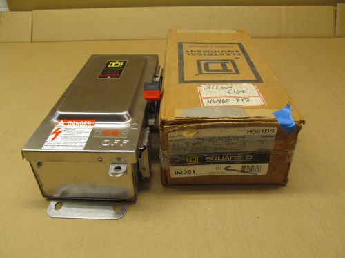 1 NIB SQUARE D H361DS 30 AMP 600V STAINLESS STEEL SAFETY SS 30A 3PSWITCH SER E1