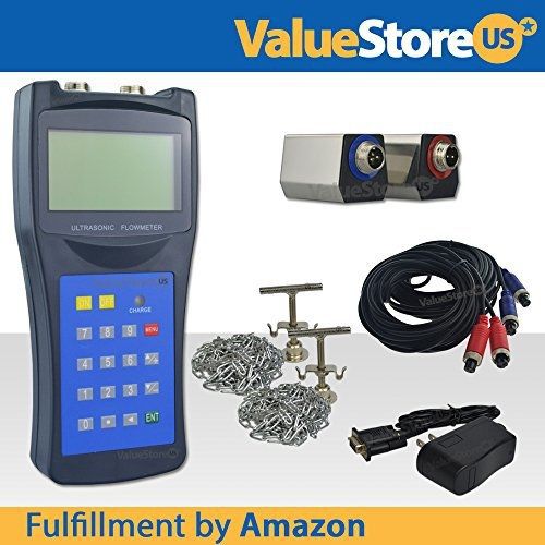 ValueStore.us Portable Ultrasonic Flow Meter Kit USF-100 with Small Pair of