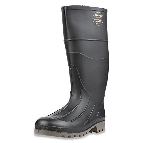 Honeywell servus iron duke 15&#034; pvc polyblend men&#039;s steel toe work boots, black &amp; for sale