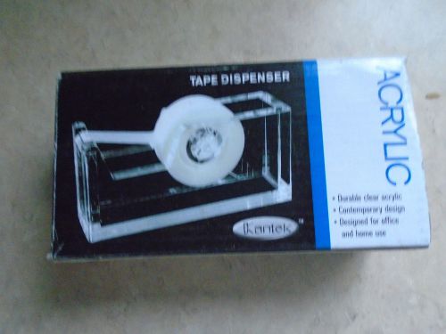 Kantek  Acrylic Tape Dispenser, 2 3/4 x 6 x 1 3/4 Inches , Clear (AD60) New
